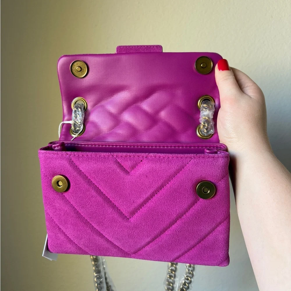 Kurt Geiger London mini Kensington pink leather bag